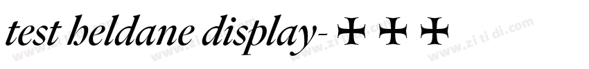 test heldane display字体转换